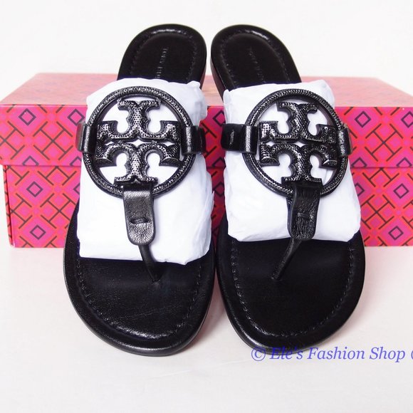 NIB Tory Burch Crystal Embellished Miller Pave Sandal BLACK US 7.5 8 10.5 11 - Picture 5 of 16